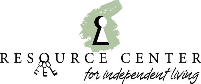 Resource Center for Independent Living logo with green keyhole and keys